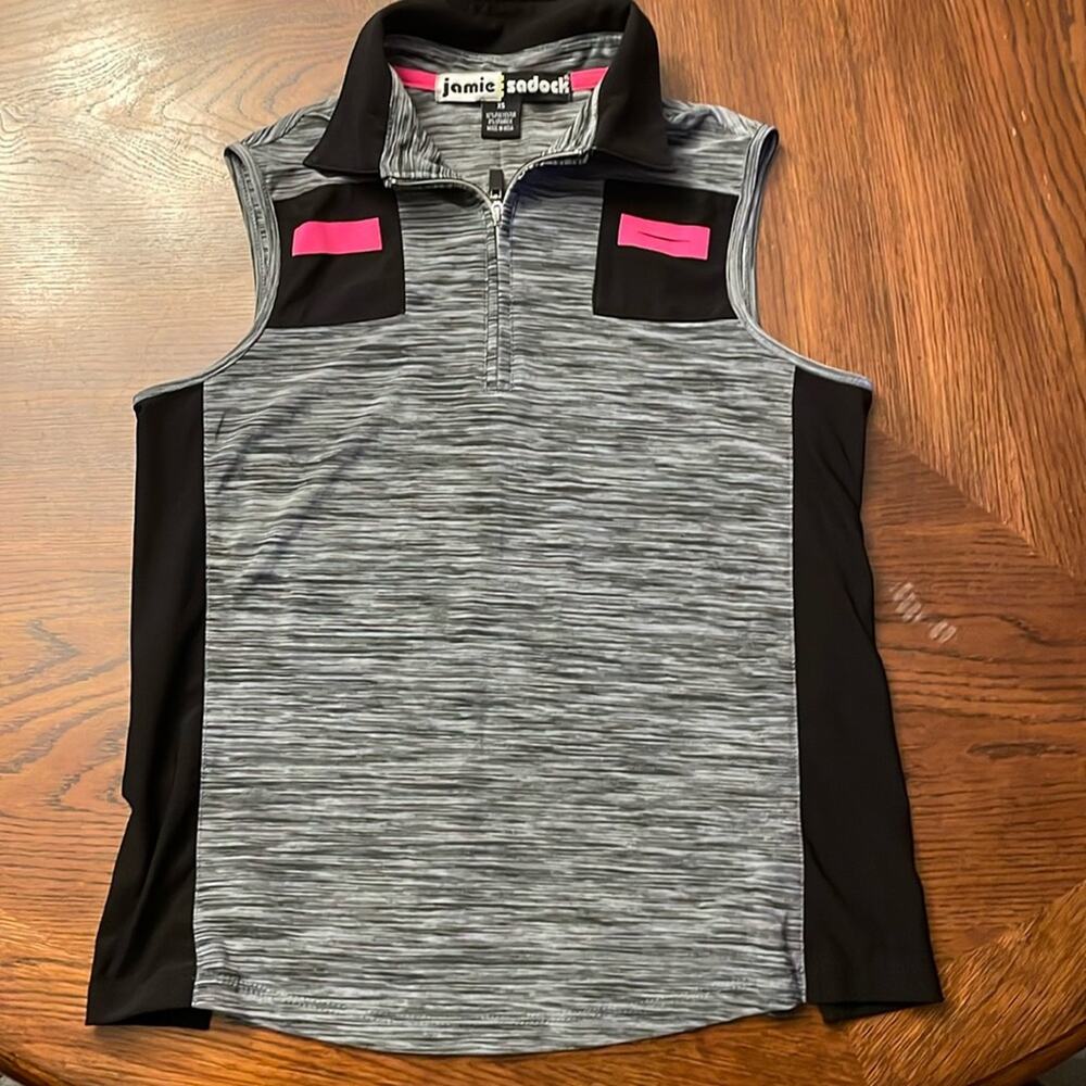 Jamie Sadock Sleeveless Golf top XS Gray Pink
